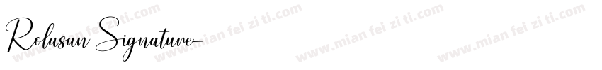 Rolasan Signature字体转换